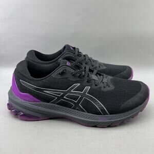 Asics GT-1000 11 Lite-Show Shoes Women Size 8.5 Black Purple Comfort Sneakers